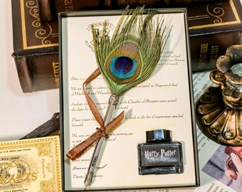 Personalized Feather Quill Pen Set: Custom Calligraphy Writing Gift, Gift for Writers, Christmas Gift, Birthday Gift