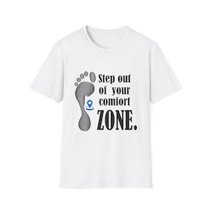 Inspiring Comfort Zone T-Shirt, Motivational Tee, Unisex Softstyle Shirt, Perfect Gift for Graduates, Encouragement Apparel