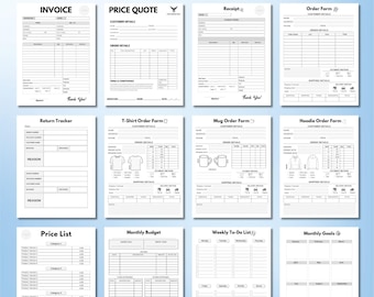 Editable Order Forms Bundle, Small Business Templates (Canva)