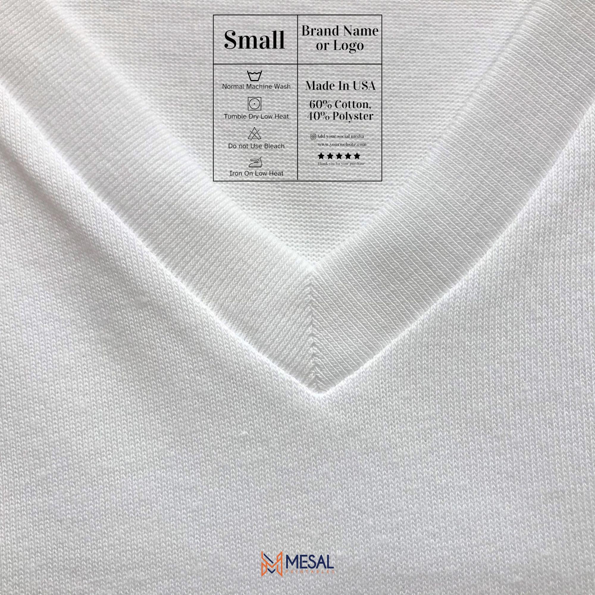 Editable Neck Label Template, Custom Clothing Tag Design (canva, 2x2 ...