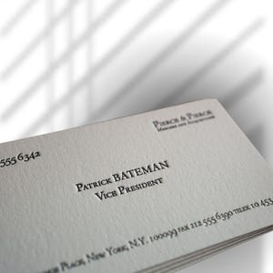 100-1000 benutzerdefinierte Letterpress-Visitenkarten, personalisierte Visitenkarten, 110lb Baumwollpapier, Vintage minimalistisches Design