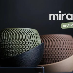 Mirage Orchid Planter – 3D Printed Modern Minimalist Orchid Pot with Airflow Design & Wrap-Around Plate