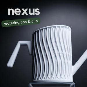 Nexus Watering Can & Cup – 3D Printed Modern Minimalist Indoor Watering Set – Plant Watering Tools