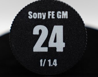Sony FE G Master Prime Lens Labeled Back Caps