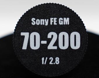 Sony FE G Master Zoom Lens Labeled Back Caps