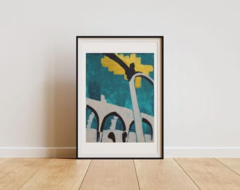 Lisbon Wall Art – Carmo Convent Ruins Print – Portugal Architecture Poster – Golden Light Giclée – Travel Photography Inspired Artwork
