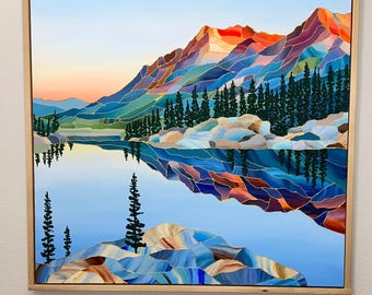 Reproduction de « Petite Annapurna », impression giclée d'une œuvre d'art acrylique