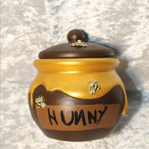 Pooh's Hunny Pot, Hand Crafted, Hand Painted Trinket Box