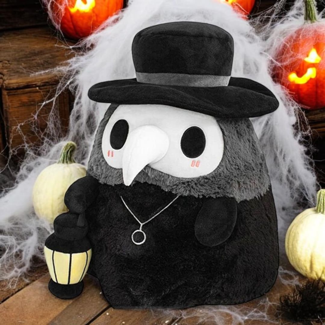 Glow-in-the-dark Plague Doctor Crow Plush Toy: Halloween Spooky Doll - Etsy Japan