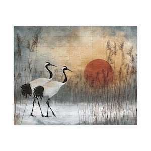 First Sunrise Pair of Cranes Puzzle | 520-piece Jigsaw