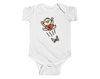 Regalo para baby shower / ¡Un pelele de bebé "tesoro" hecho de un melocotón! (Rabbit Skins 4424) / Utiliza un diseño del dominio público Q.