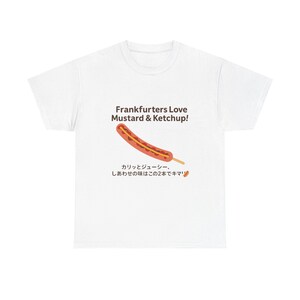 Frankfurters with Mustard and Ketchup T-Shirt | Public Domain Q Design
