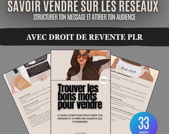Finding the Right Words to Sell – Marketing Ebook in French with PLR Rights