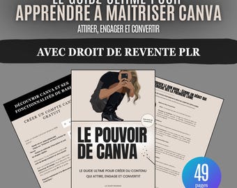 Canva Tutorial for Beginners – Digital PLR Ebook to Sell | French Visual Marketing & Content Creation Guide