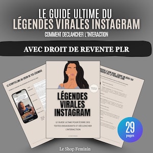 Viral Instagram Captions – Marketing Ebook in French + PLR Resale Rights