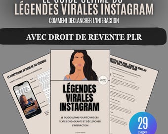 Viral Instagram Captions – Marketing Ebook in French + PLR Resale Rights