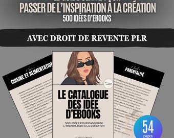 500 Digital Product Ideas to Sell – Inspirational Catalog | PLR Ebook with Resale Rights