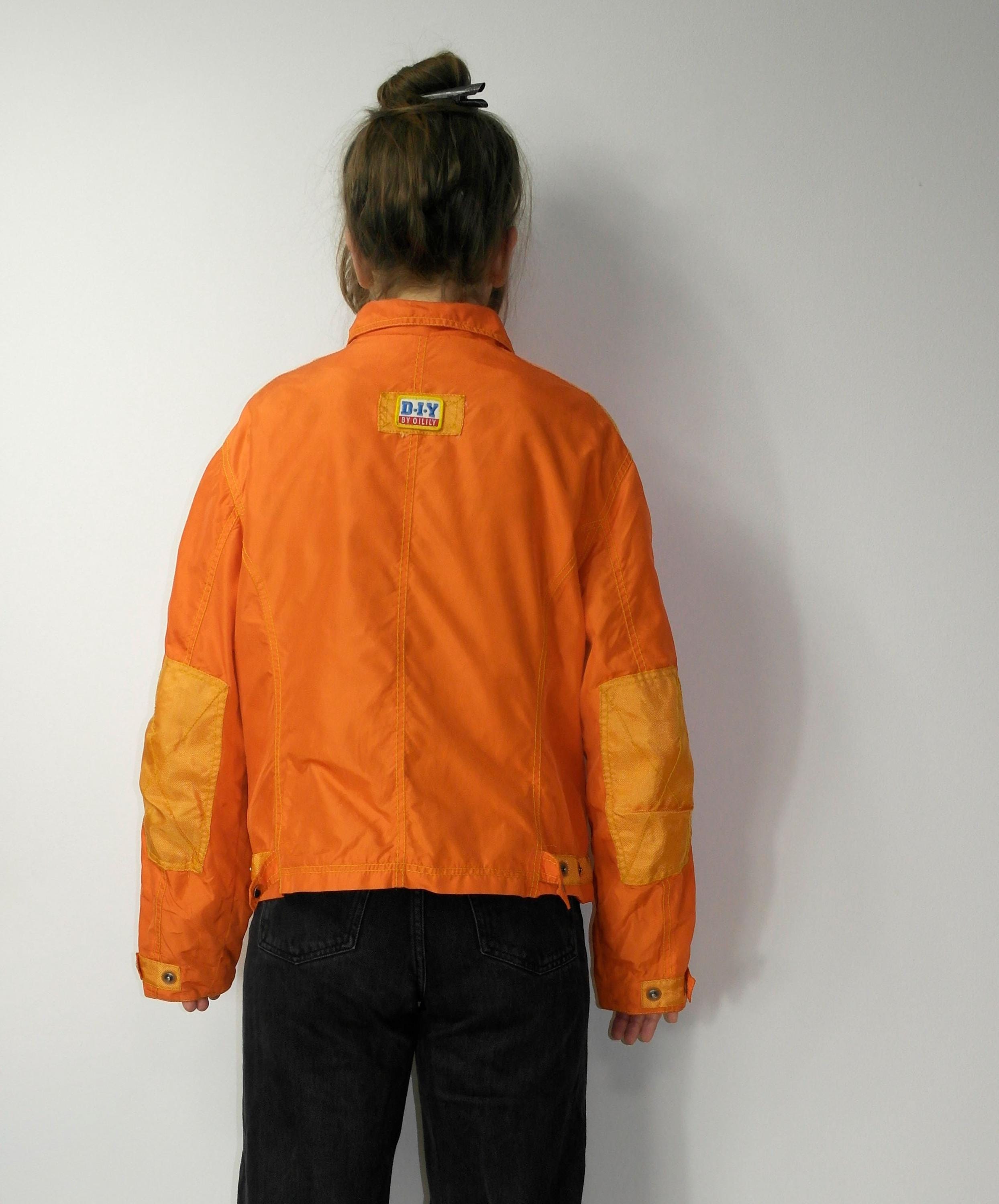 Vintage Oilily Orange Reflective Band Jacket – 90s High Visibility 