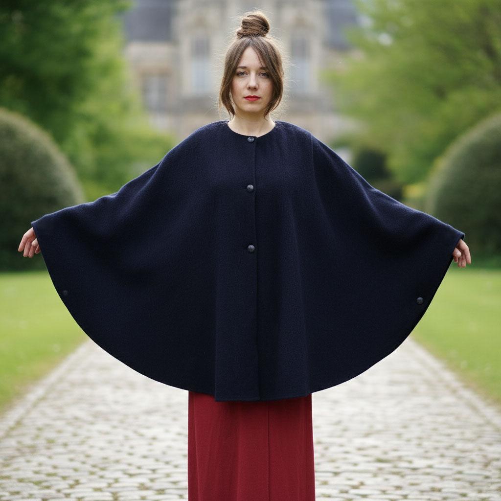 80s～ wool poncho coat 80s Wool Cape - Etsy UK