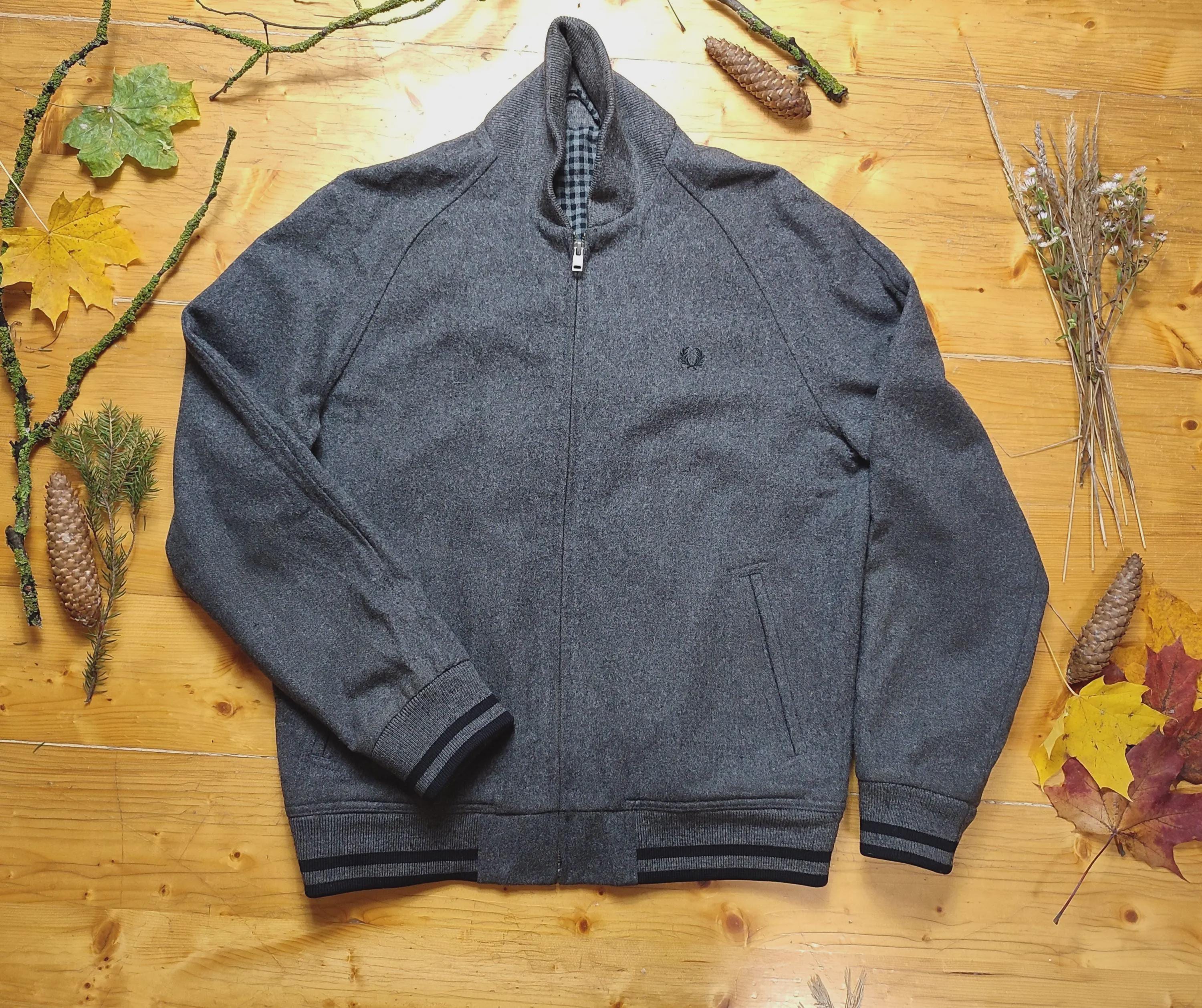 フレッドペリー ウールジャケット M フレッドペリー ウールジャケット メンズ M / グレー 秋冬カーディガン