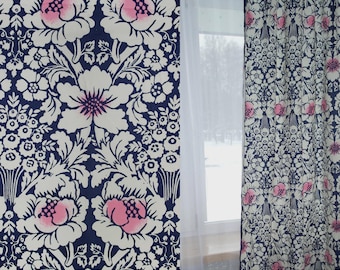 ヴィンテージマリメッコ Kaivo 生地ウィンドウトリートメントブラウン