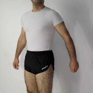 Vintage 90s Diadora Nylon Running Shorts M – Black Italy Made Soccer Gym Athletic Retro Sportswear