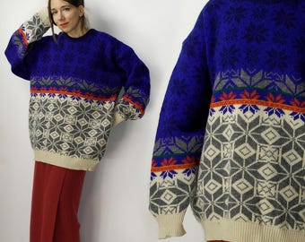 Vintage Norwegian Wool Sweater XL – SWIX 1997 Trondheim Ski Championship Knit – Made in Norway Nordic Ski Jumper – Winter Wool Pullover