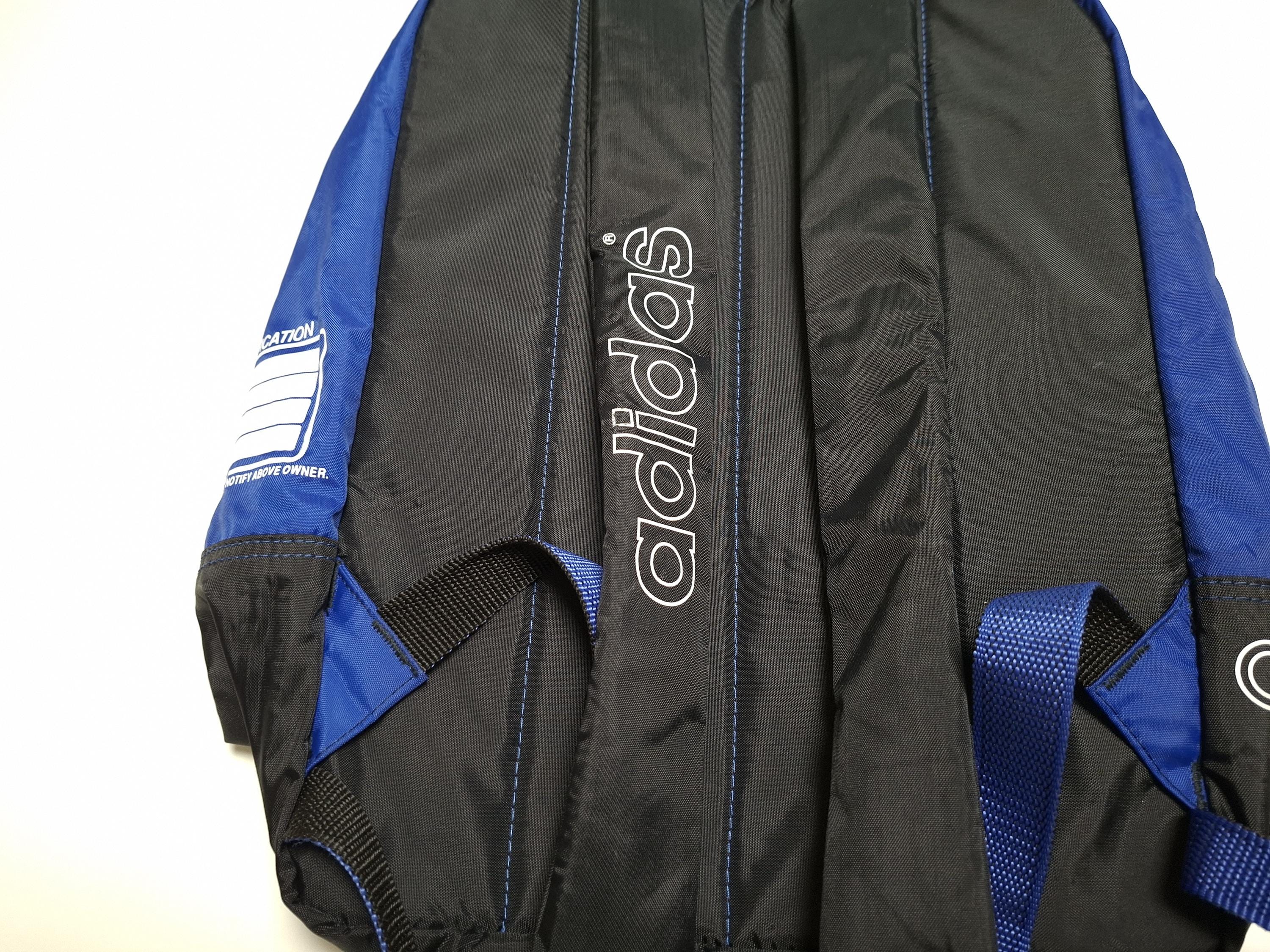 Vintage 80s Adidas Backpack West Germany | Unisex Blue Red
