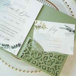 Faire-part de mariage simple, suite de mariage numérique, design épuré et élégant