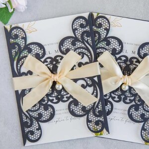 Luxus-Hochzeitseinladungen, gedruckt und versandt, personalisierte Einladungskarten