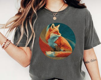 Fox shirt, Vintage Fox Art T-Shirt, Woodland Creature Shirt, Wildlife Top, Rustic Fox Gift Shirt, Fox Shirt, Fox Art Shirt, Woodland Shirt