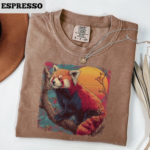 Red panda shirt, Retro Red Panda T-Shirt, Wildlife Nature Shirt, Outdoors Enthusiast, Red Panda Shirt, Vintage Animal Tee, Wildlife Lover