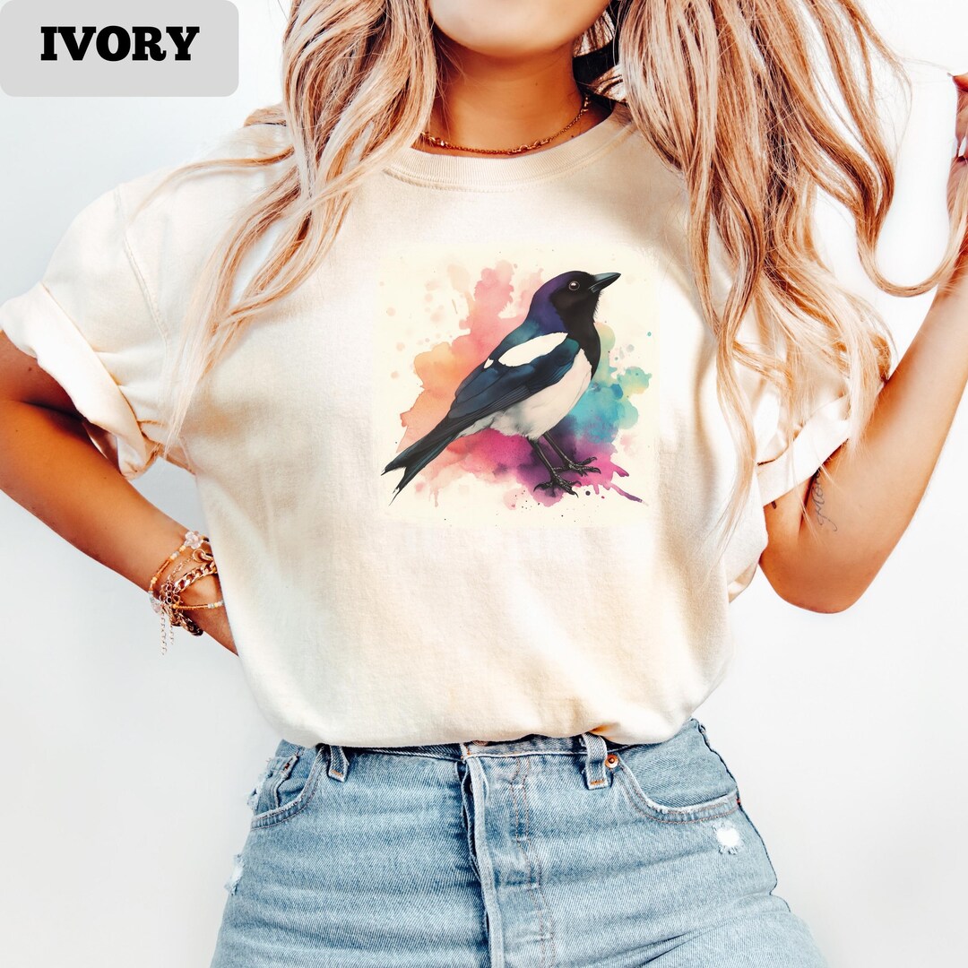 Magpie Merch Magpie Bird Shirt, Wildlife Birdwatching Top, Animal Lover Gift ...