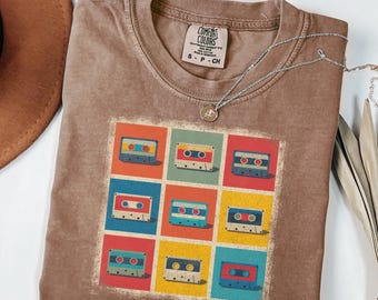 Retro Vintage Cassette Tape Shirt, Retro Music Tee, 80S Cassette T-Shirt, Nostalgic Tape Player Top, Vintage Audio Gift, Cassette Tape Tee