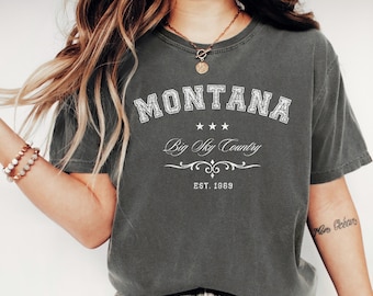 Retro Montana Vintage T-Shirt, Big Sky Country Shirt, Retro State Pride Tee, Travel Lover Shirt, Outdoor Adventure Top, Montana Shirt
