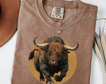 Buffalo Running Shirt, Bison Tee For Wildlife Lovers, Buffalo T-Shirt, Western Animal Shirt, Ranch Life Top, Nature Lover Gift, Outdoor Tee