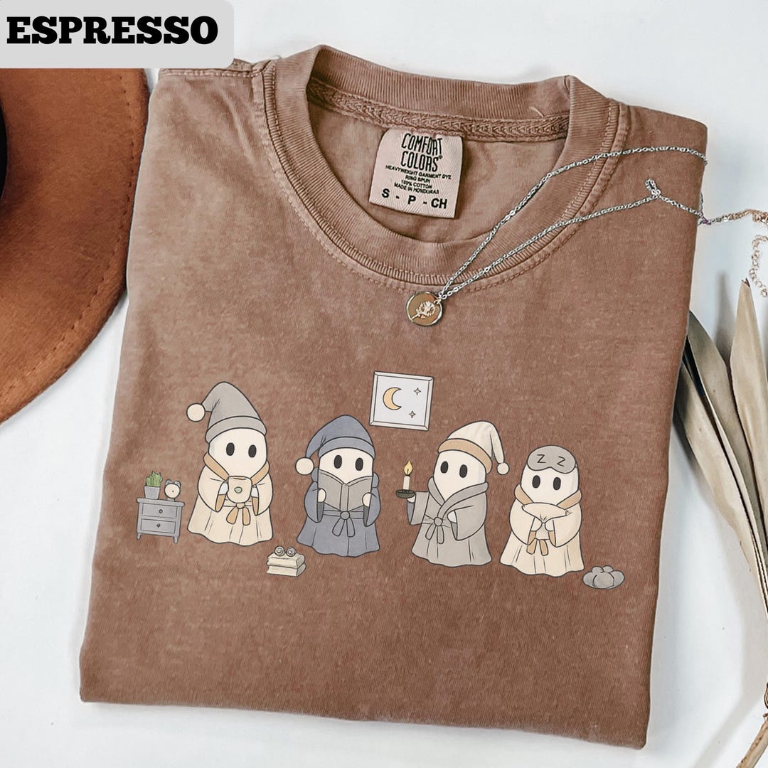 Ghost Sleep Robe Bedtime Ghosts T-shirt, Cozy Sleepy Ghosts Tee/shirt/top, Robes and ...