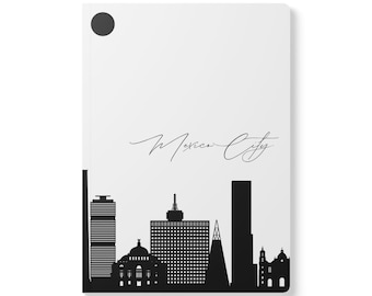 Mexico City Skyline Journal - Softcover Notebook for Travelers and Wanderlusts