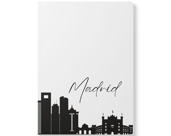 Madrid Skyline Journal - Softcover Notebook for Travelers and Wanderlusts