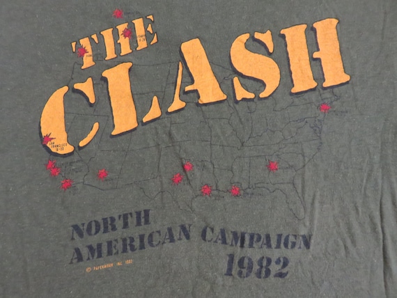 THE CLASH 1982 tour T SHIRT