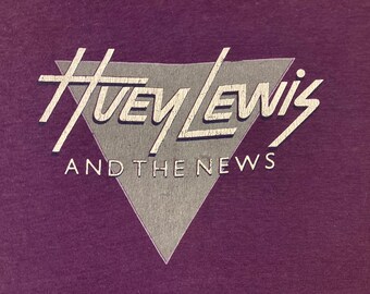 Original HUEY LEWIS 1984 Tour vintage T SHIRT