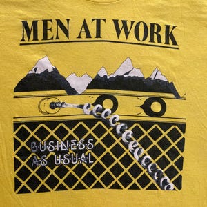 Original 80s MEN At WORK screen stars vintage T SHIRT