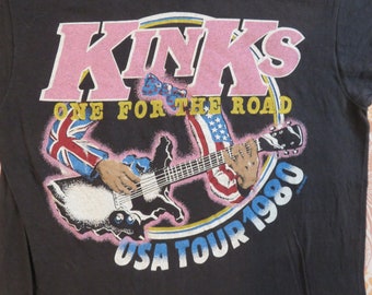 Original THE KINKS 1980 Tour T SHIRT Vintage Tee - Etsy