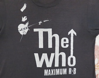 Original vintage THE WHO 1989 tour T SHIRT Paper thin burnout