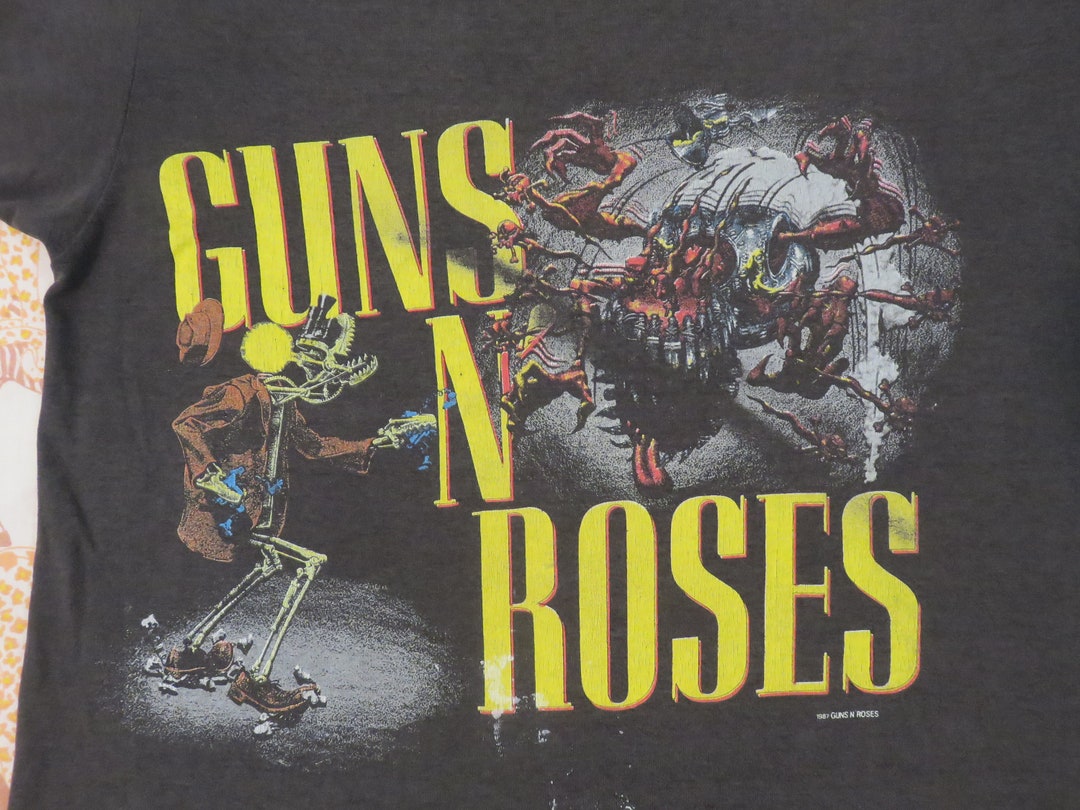 GUNS N ROSES 1987 Tour T SHIRT Original Vintage Concert Tee And - Etsy