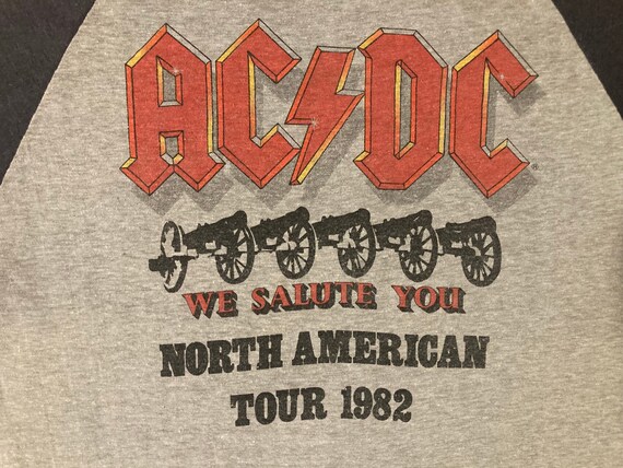 Original AC/DC vintage 1982 tour T SHIRT - Gem