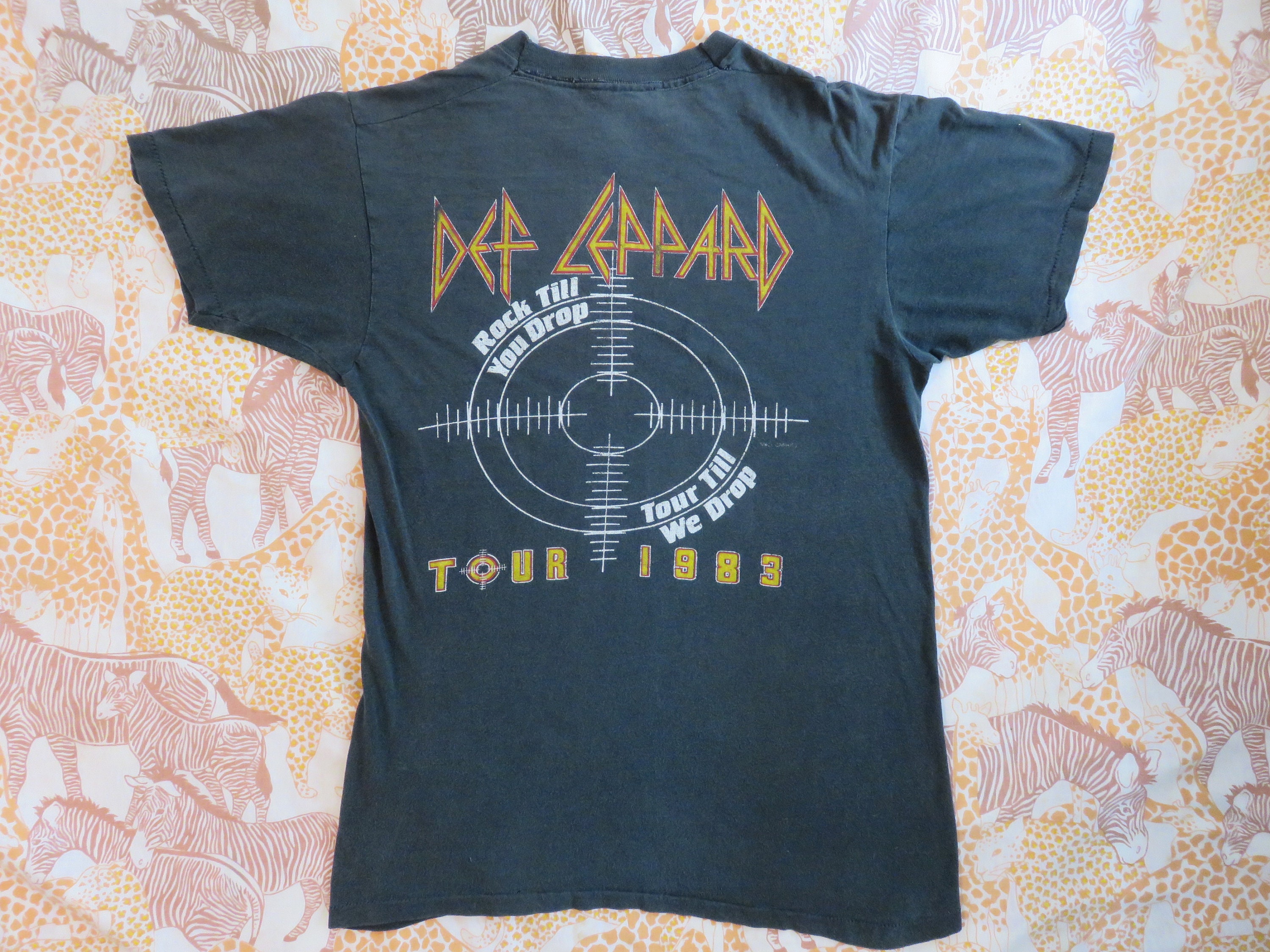 def leppard 1983 tour t shirt dress Def Leppard Pyromania 1983 U.S. Tour T-Shirt