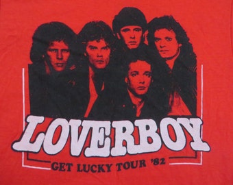 LOVERBOY 1982 tour T SHIRT small mint