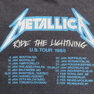 Original METALLICA 1985 tour SHIRT vintage concert tee