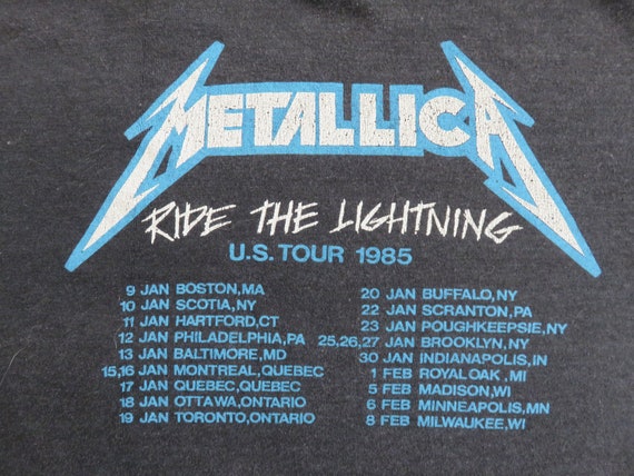 Original METALLICA 1985 tour SHIRT vintage concert tee - Gem